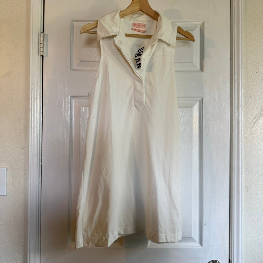 NWT Urban Outfitters White Tennis Mini Dress 100% Cotton Medium